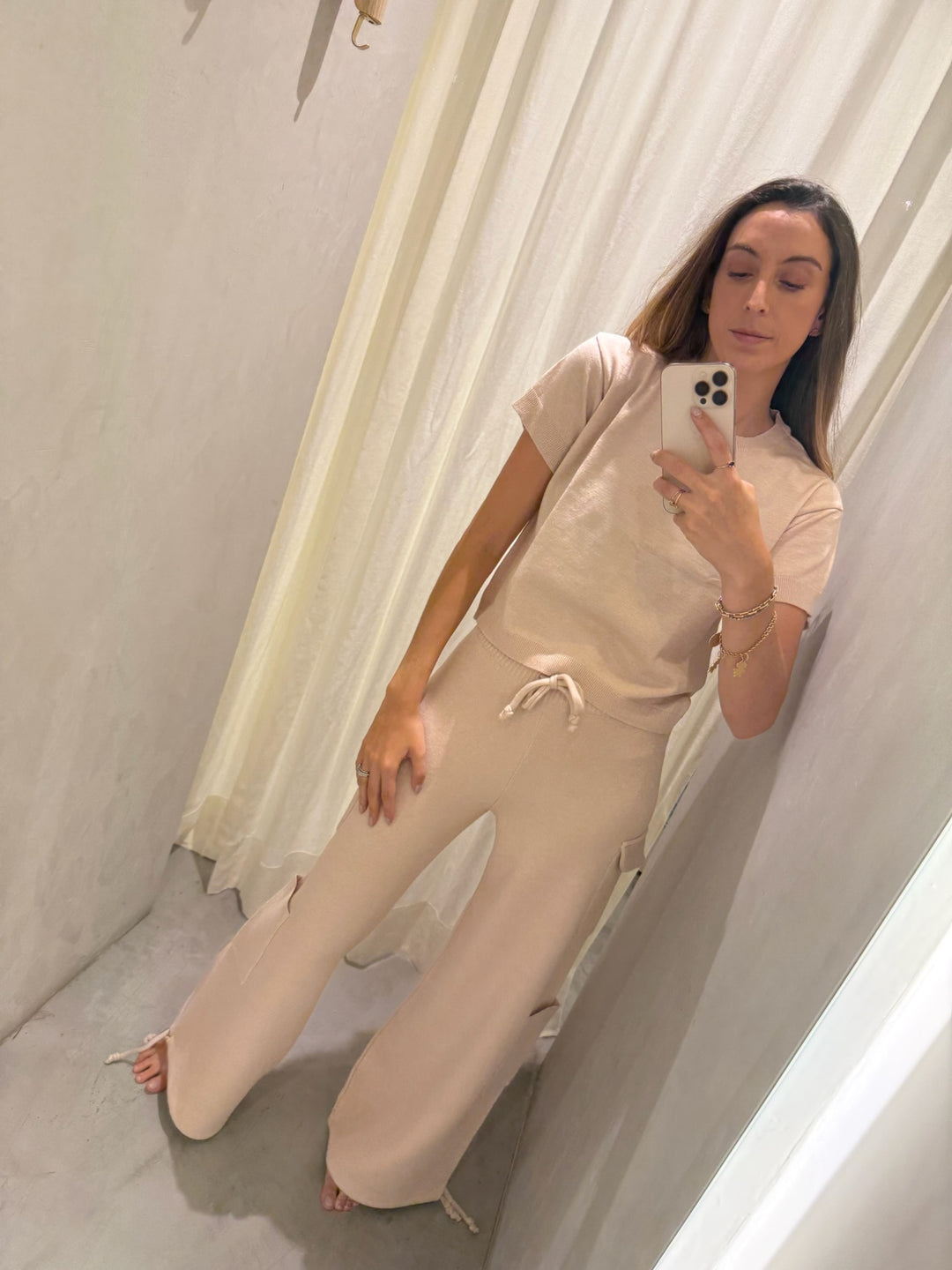 Petra Sand Knitted Top