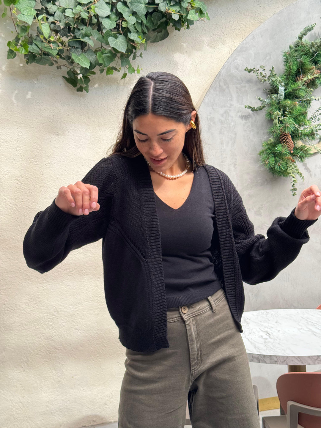 Kansas Black Knitted Sweater