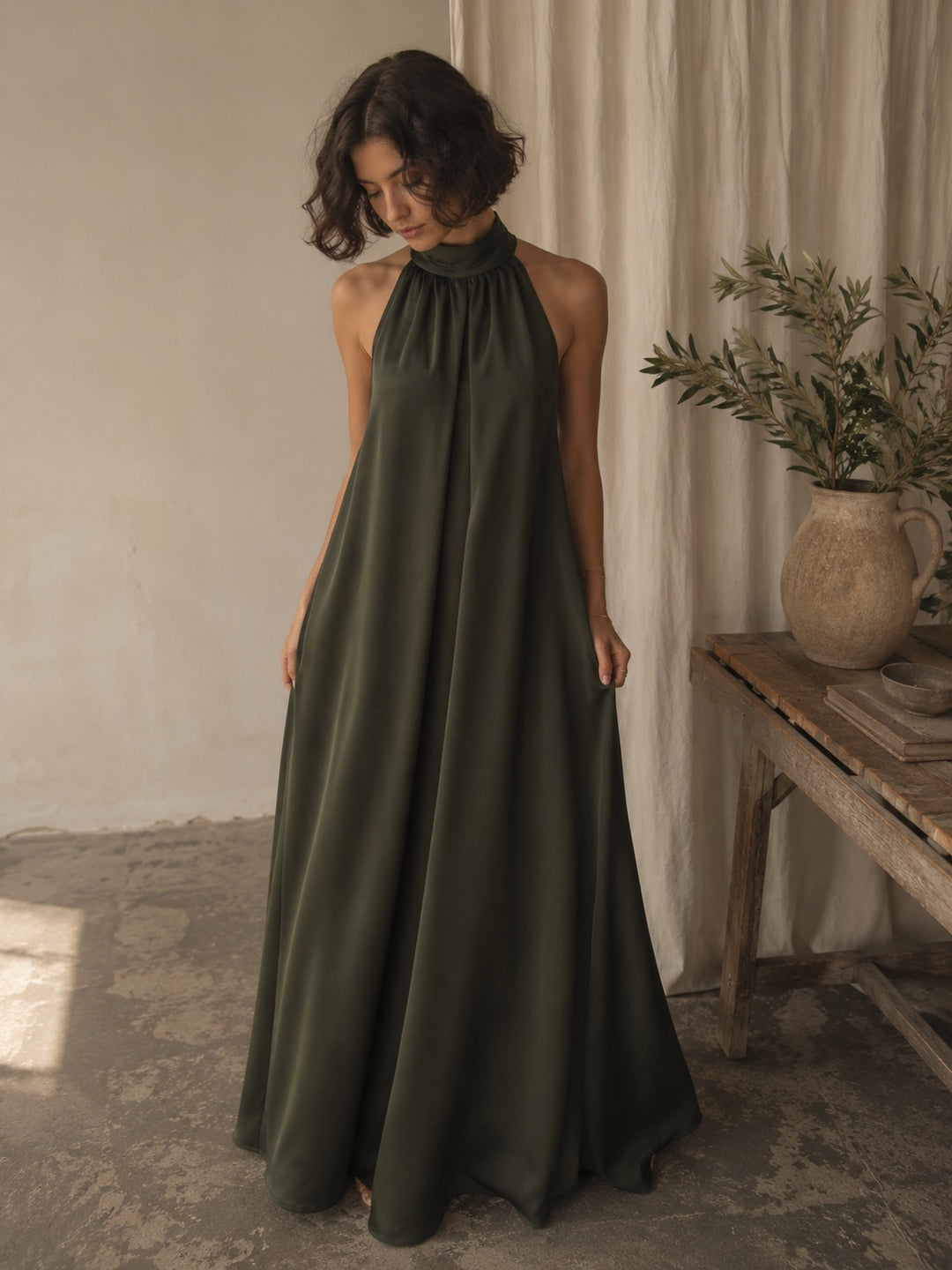 Míkonos Olive Dress