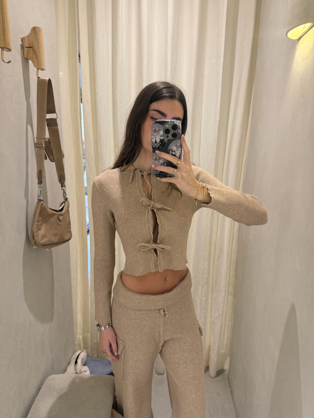 Bilbao Beige Knot Sweater