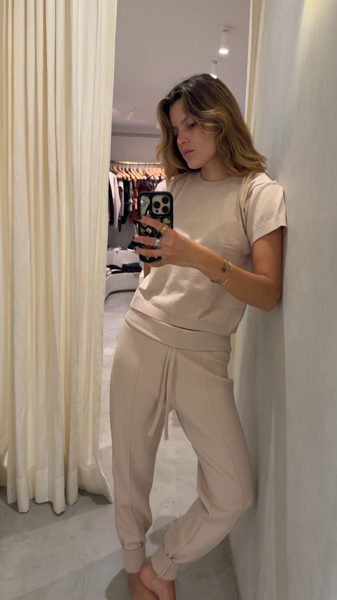 Perth Sand Knitted Jogger