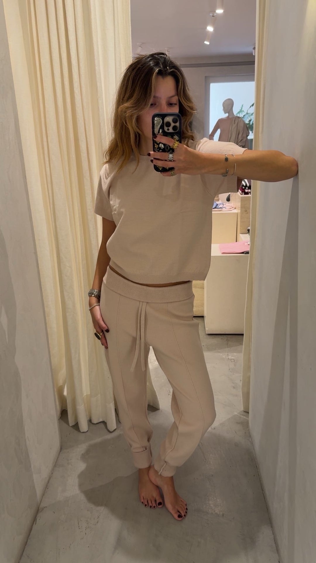 Perth Sand Knitted Jogger