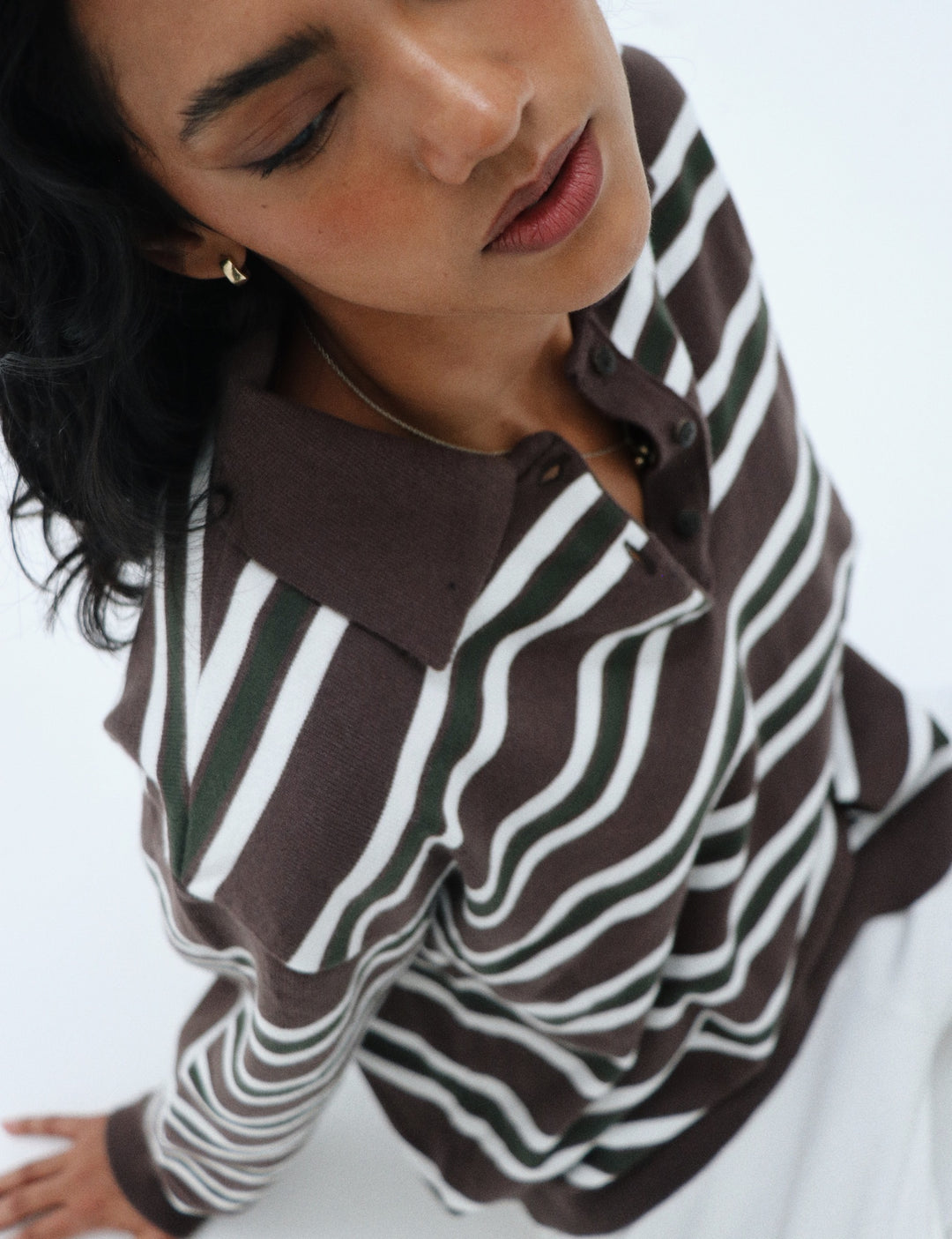 New Zealand Brown/Green Polo Sweater