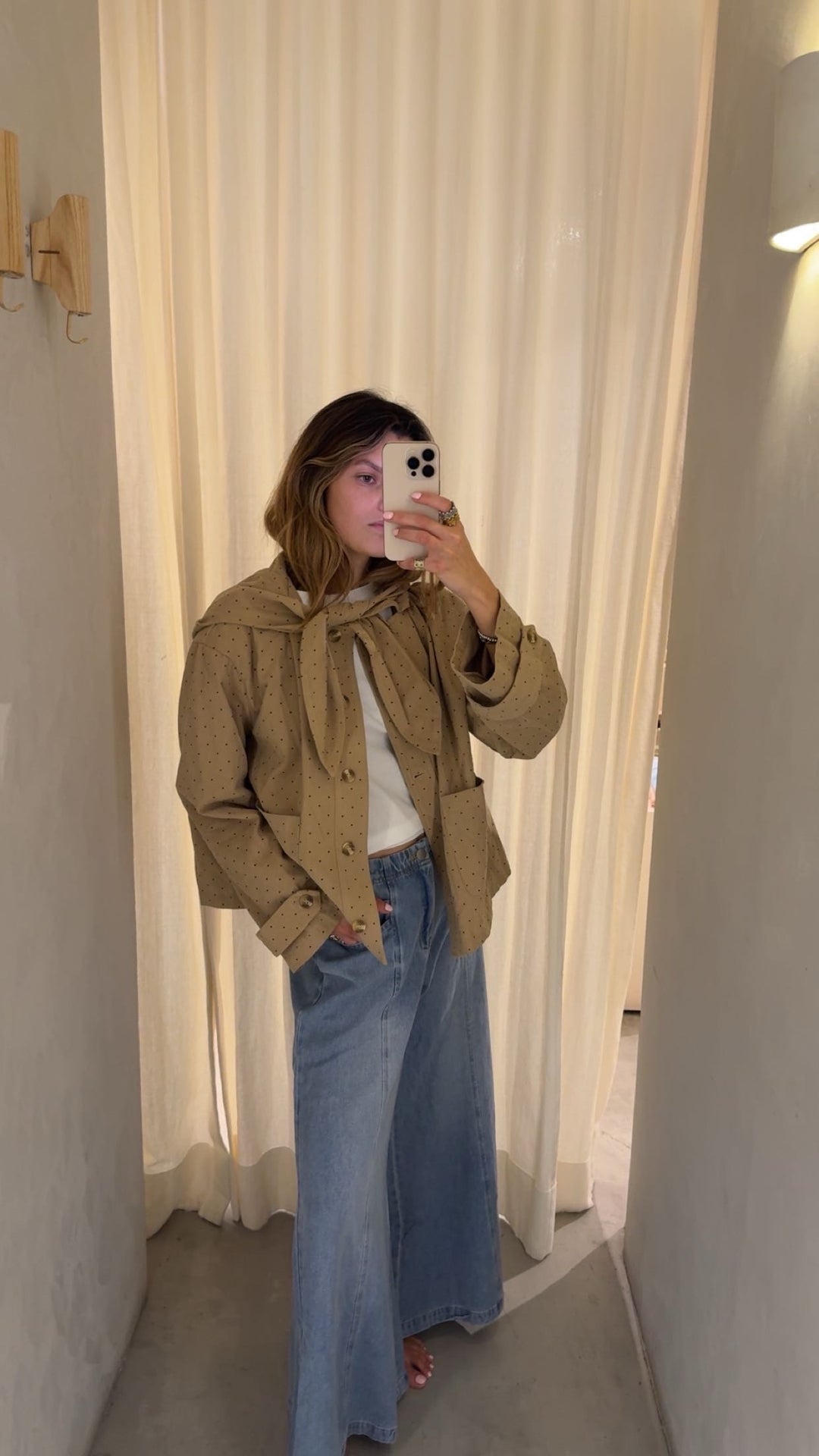 Nara Polka Dot Jacket Beige