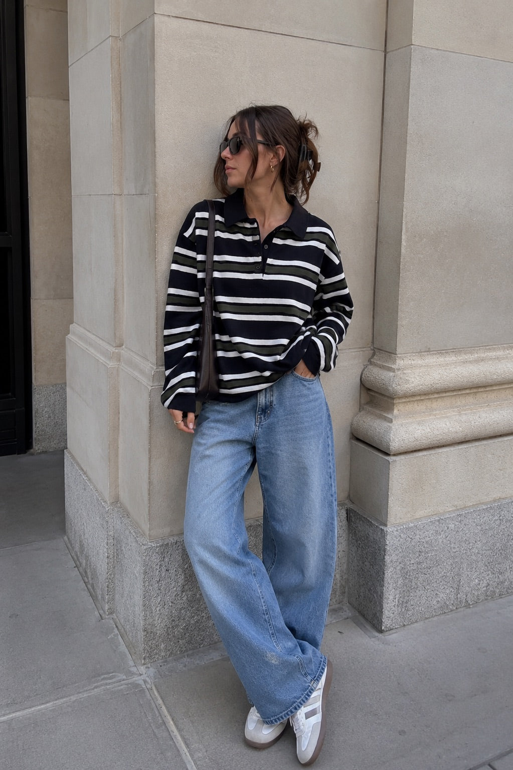 New Zealand Navy/Green Polo Sweater