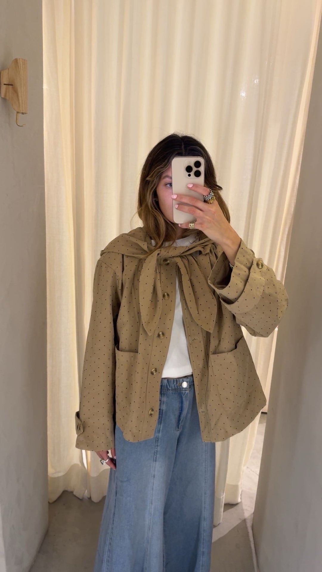 Nara Polka Dot Jacket Beige