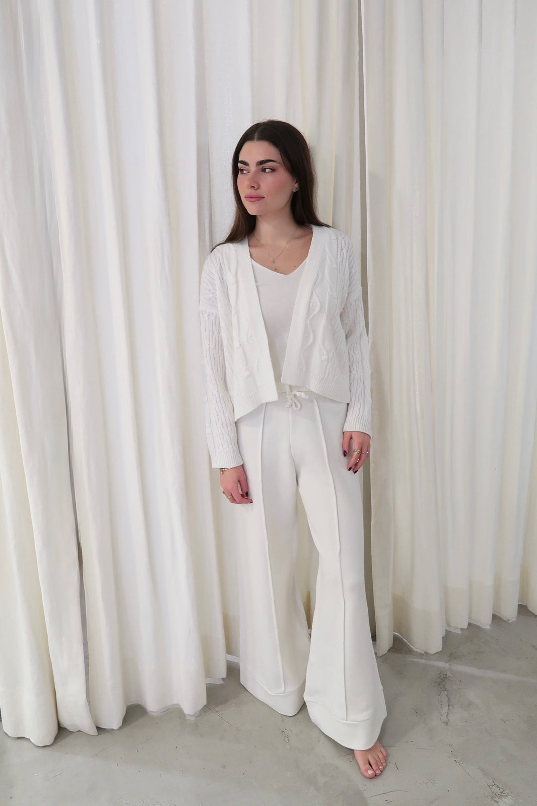 Munich White Knitted Sweater