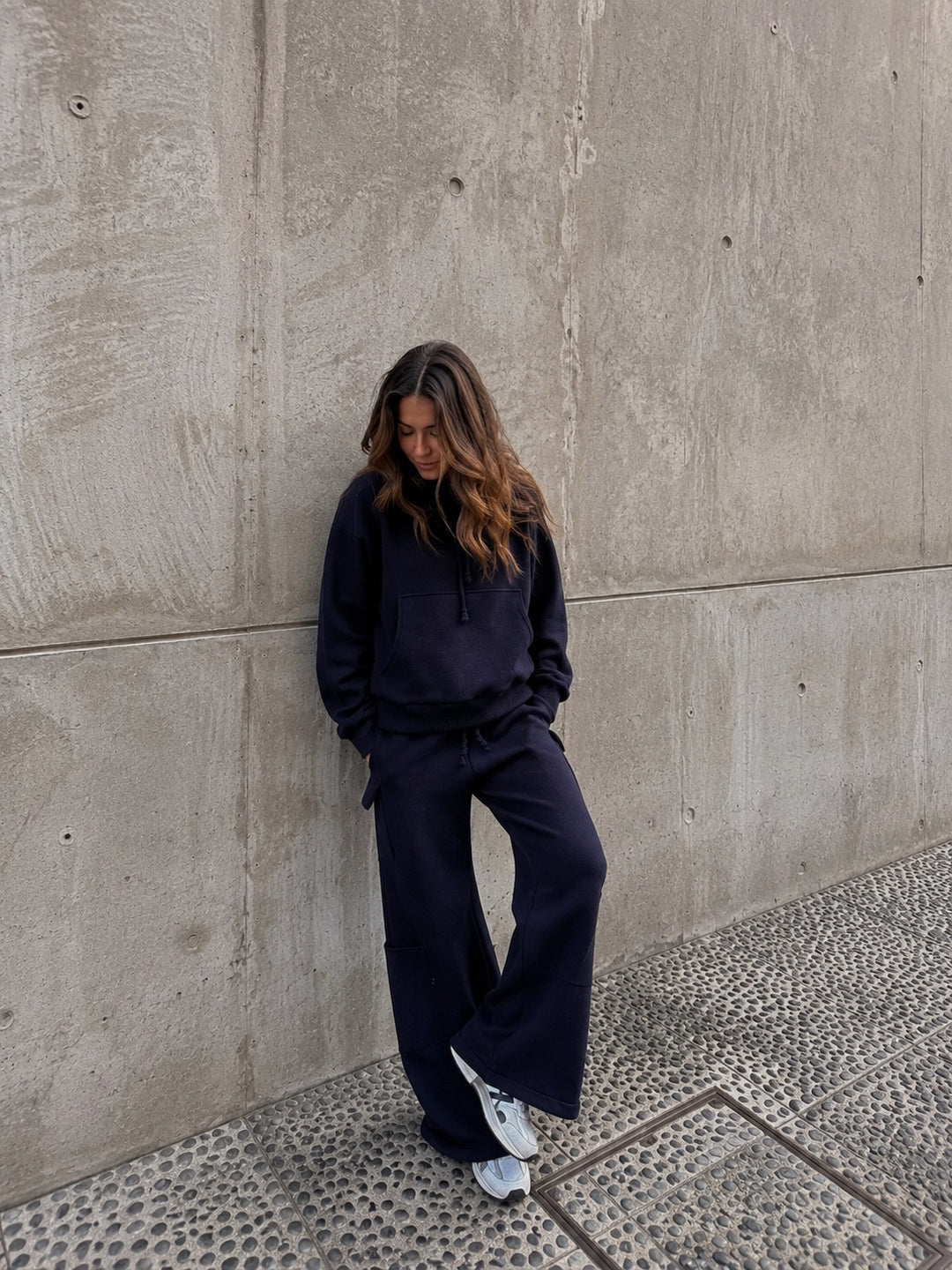 Kenya Navy Knitted Hoodie