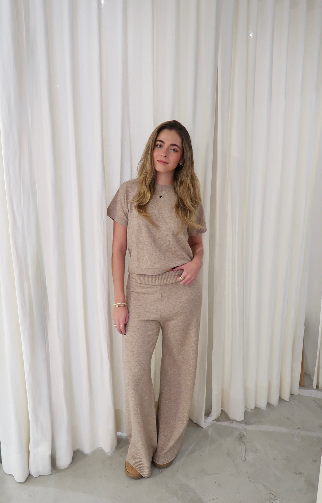 Denver Beige Knitted Pants