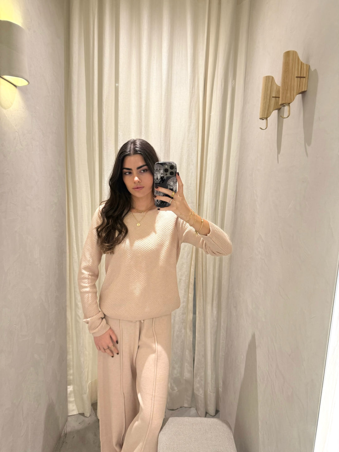 Geneva Sand Knitted Sweater