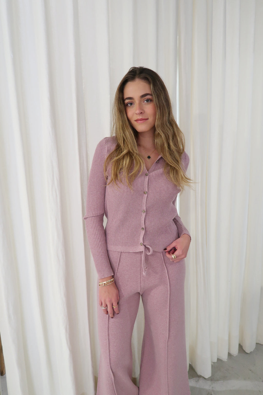 Budapest Knitted Shirt Lilac