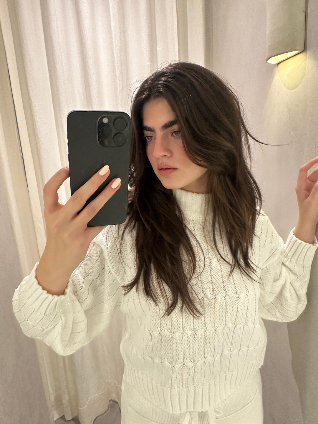 Finland White Turtle Neck Sweater