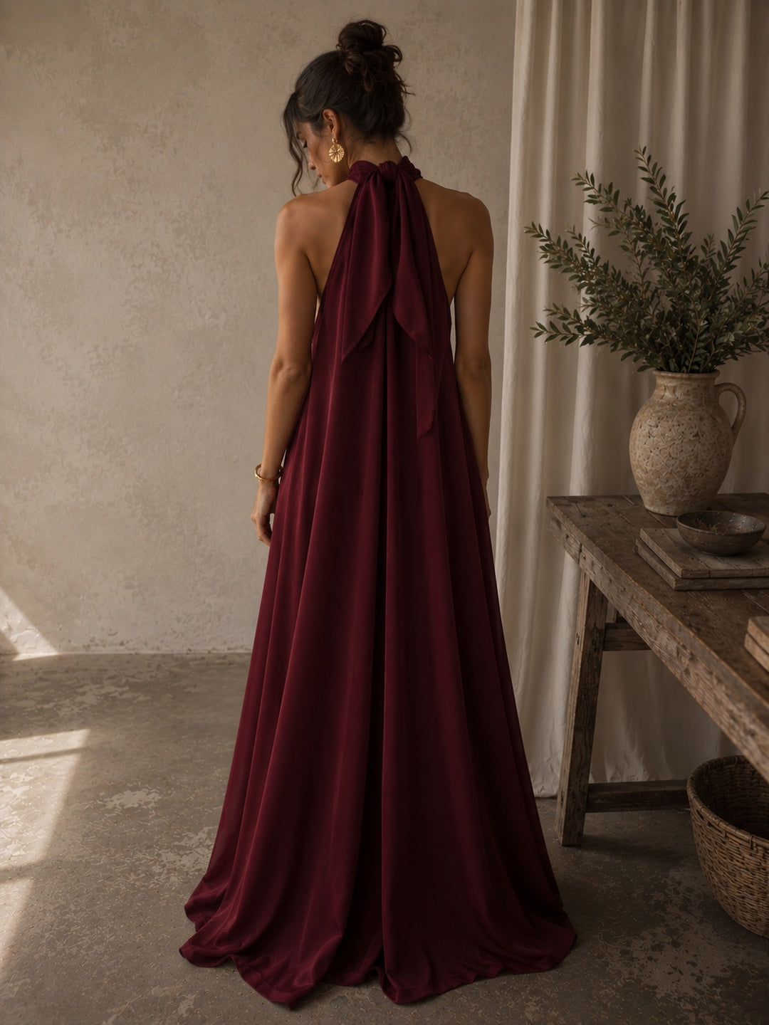 Míkonos Burgundy Dress