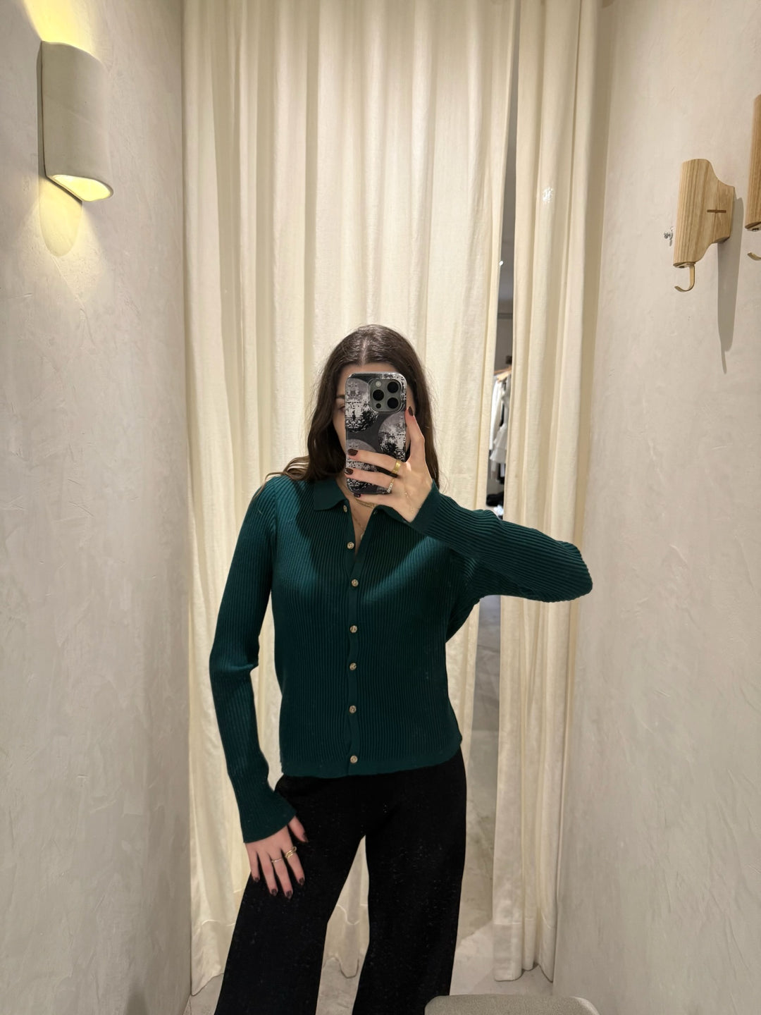 Budapest Knitted Shirt Emerald