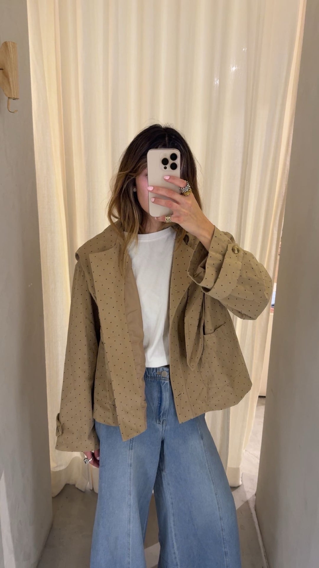 Nara Polka Dot Jacket Beige