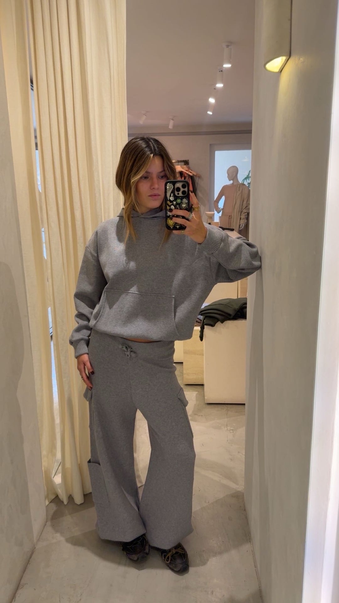 Portland Grey Knitted Hoodie