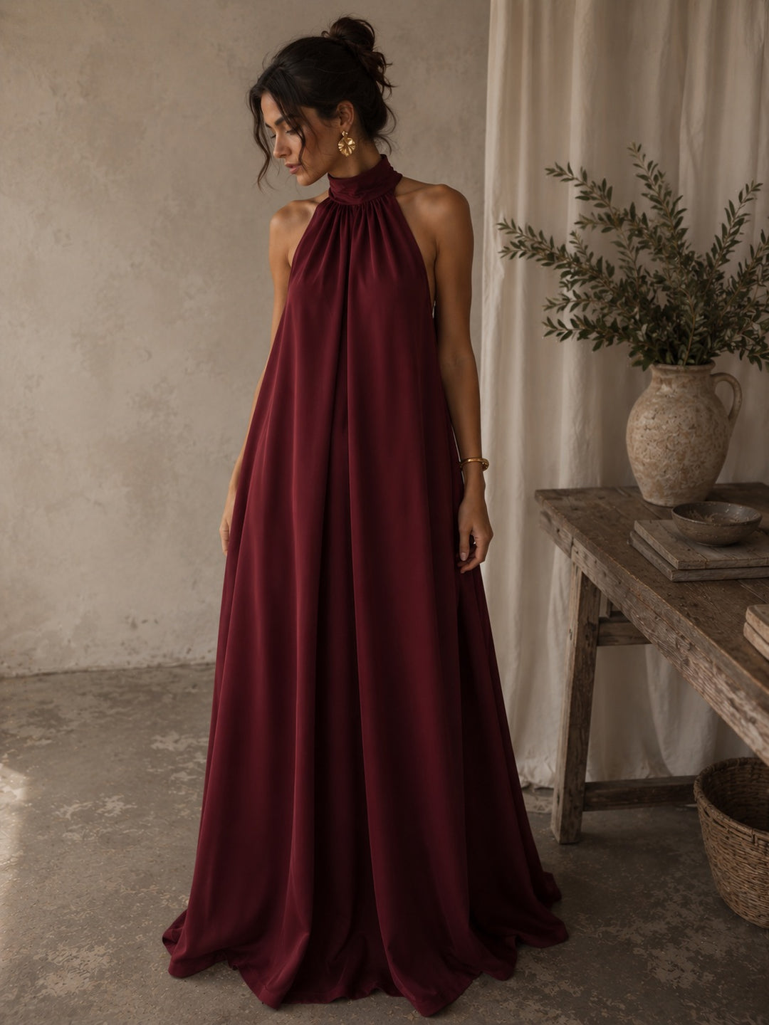 Míkonos Burgundy Dress