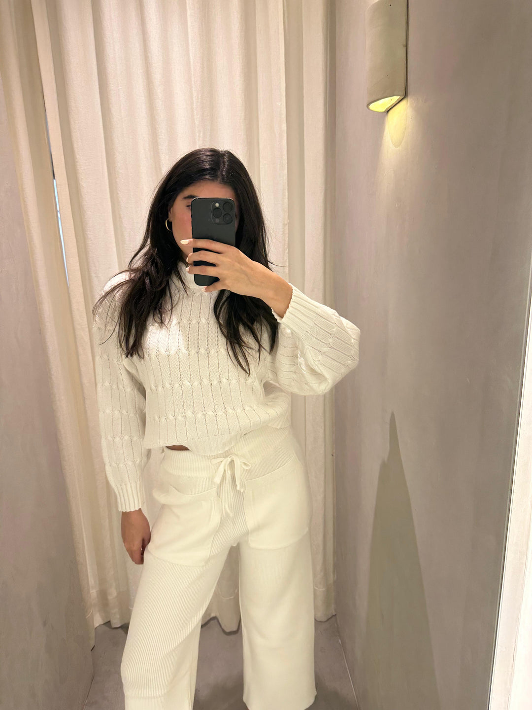 Finland White Turtle Neck Sweater