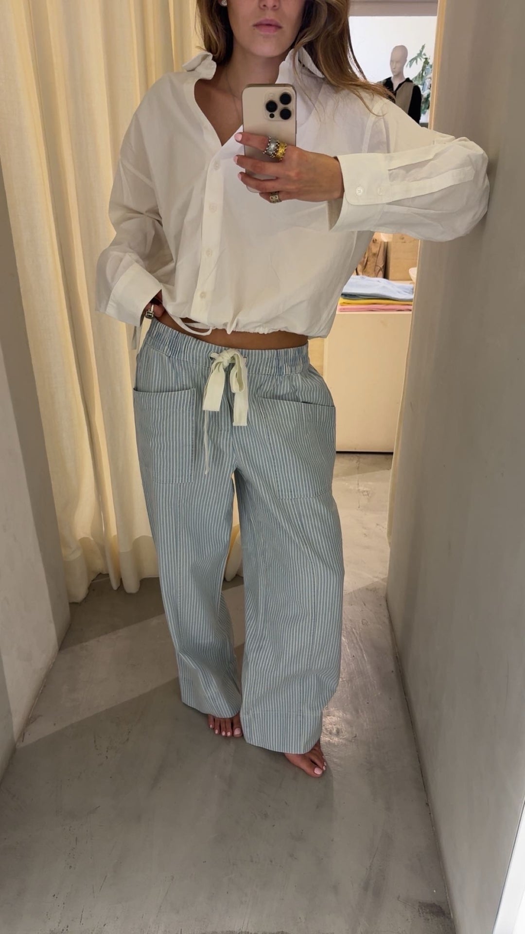 Jaipur Light Blue Stripped Pants