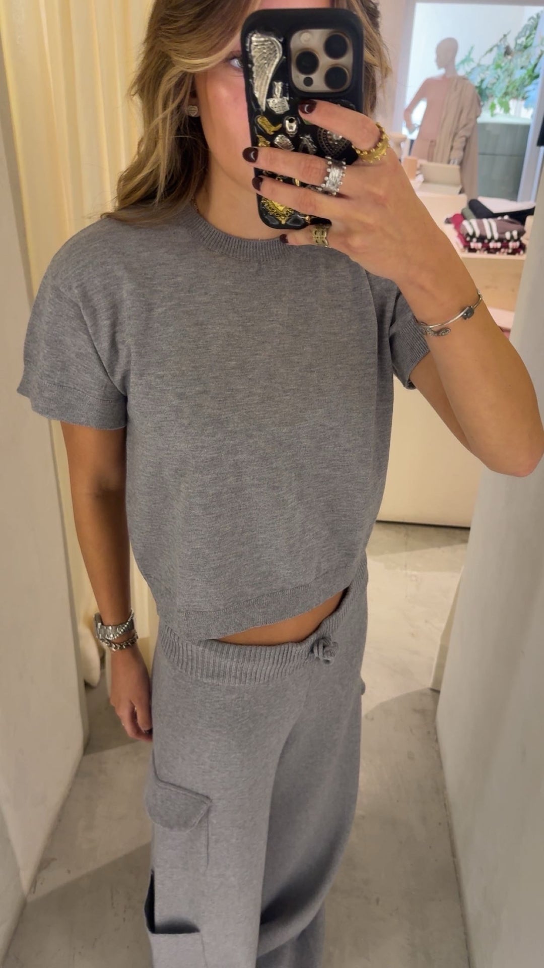 Petra Grey Knitted Top