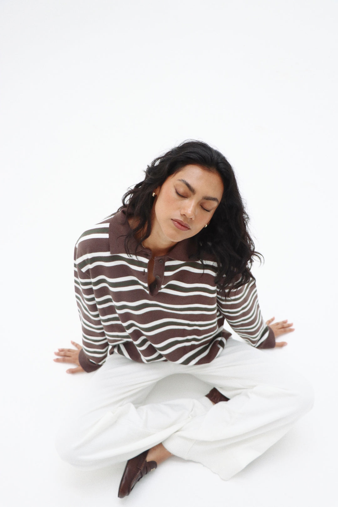 New Zealand Brown/Green Polo Sweater
