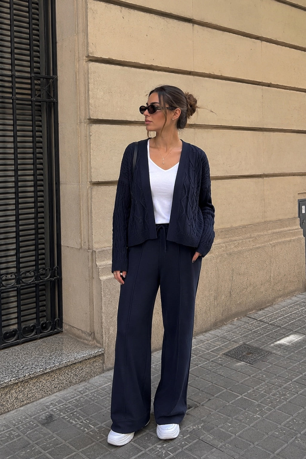 Vancouver Navy Knitted Pants