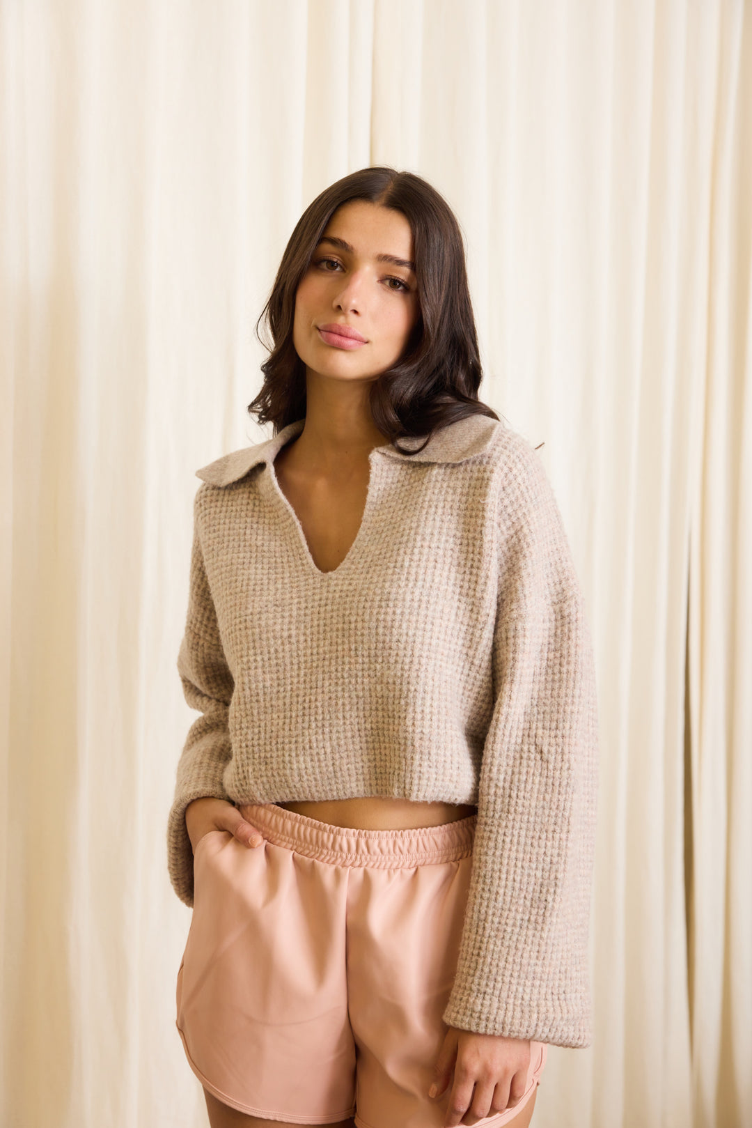 Vienna Vegan Leather Blush Short