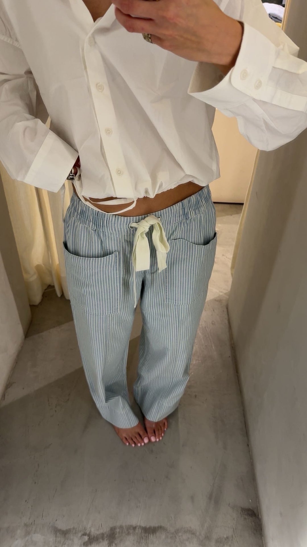Jaipur Light Blue Stripped Pants