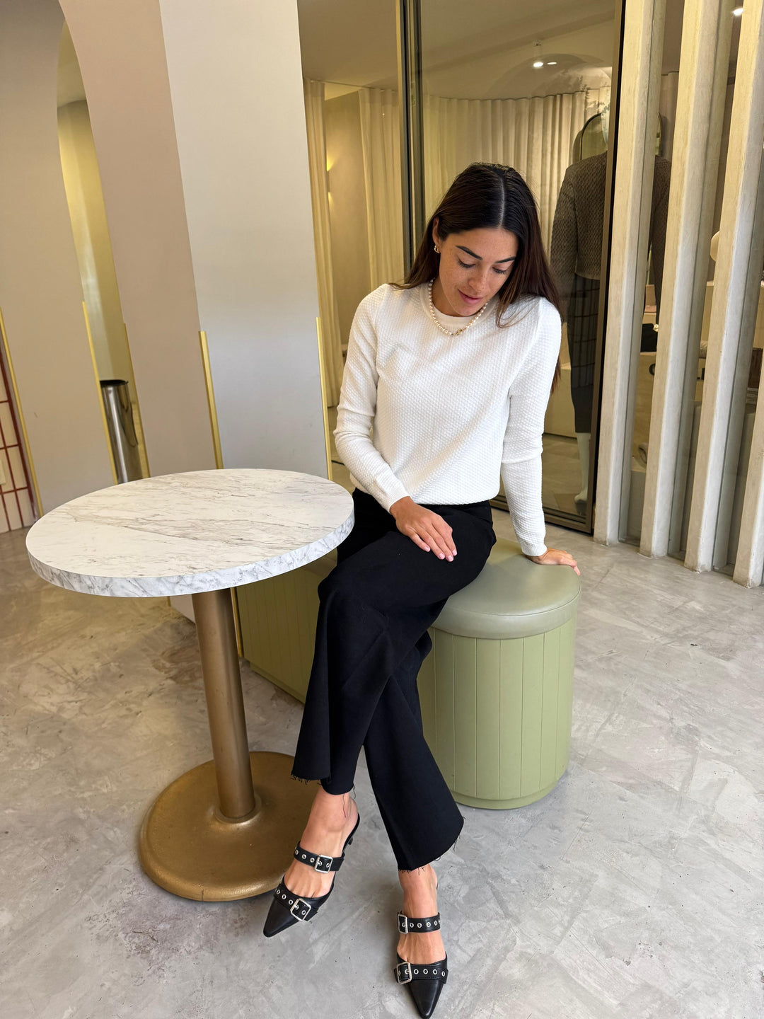 Geneva White Sweater