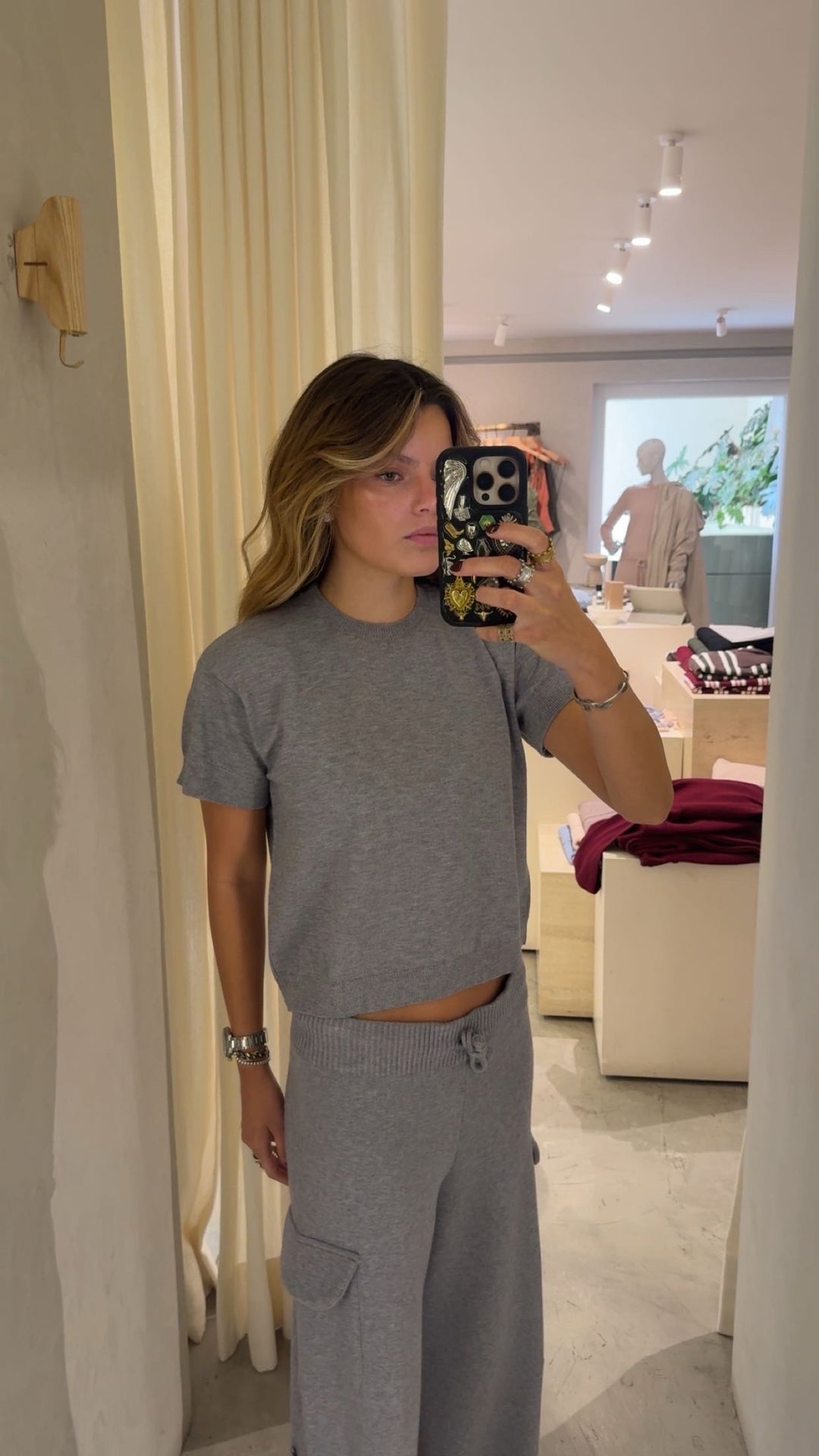 Petra Grey Knitted Top