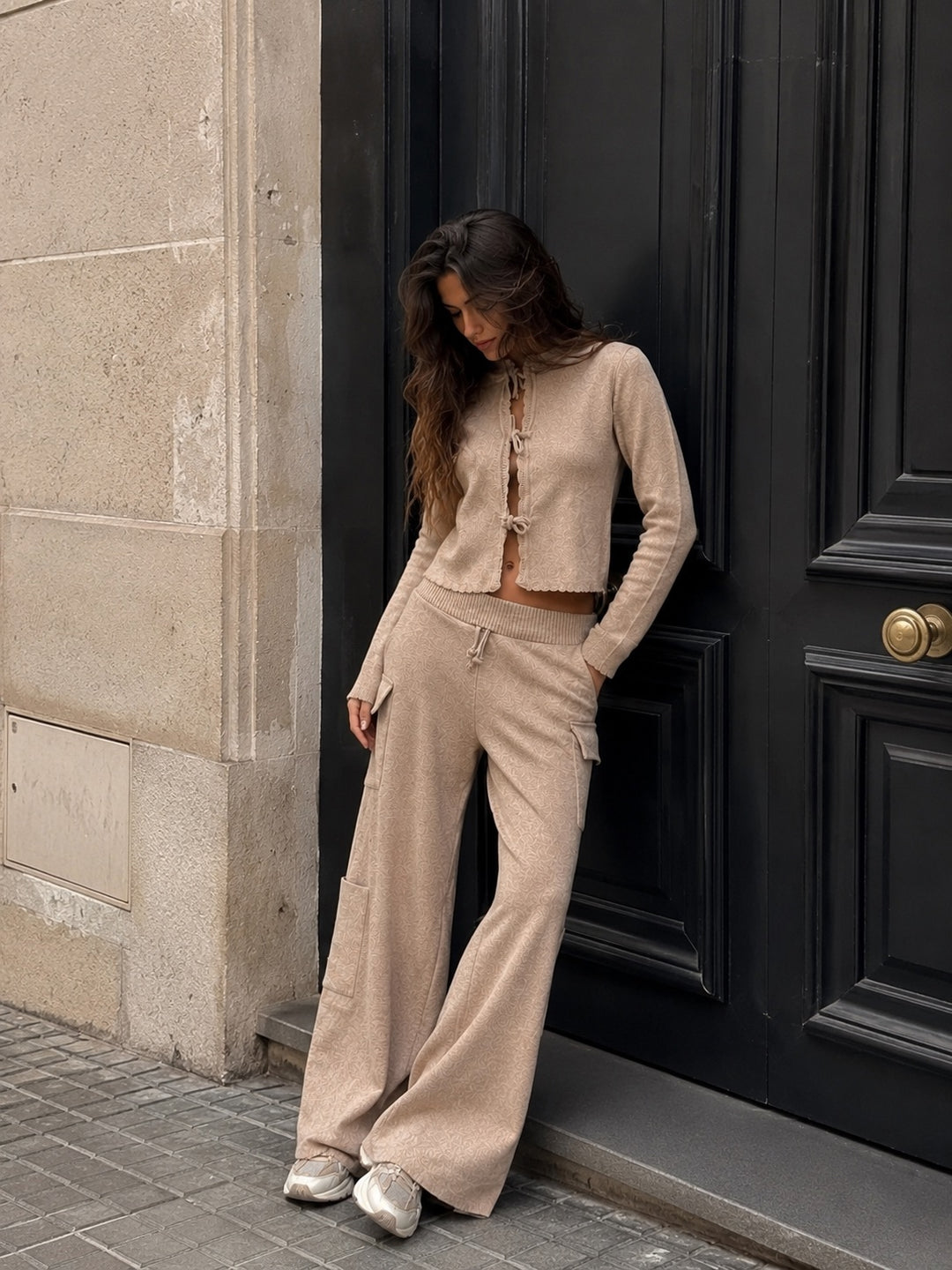 Bilbao Beige Knot Sweater