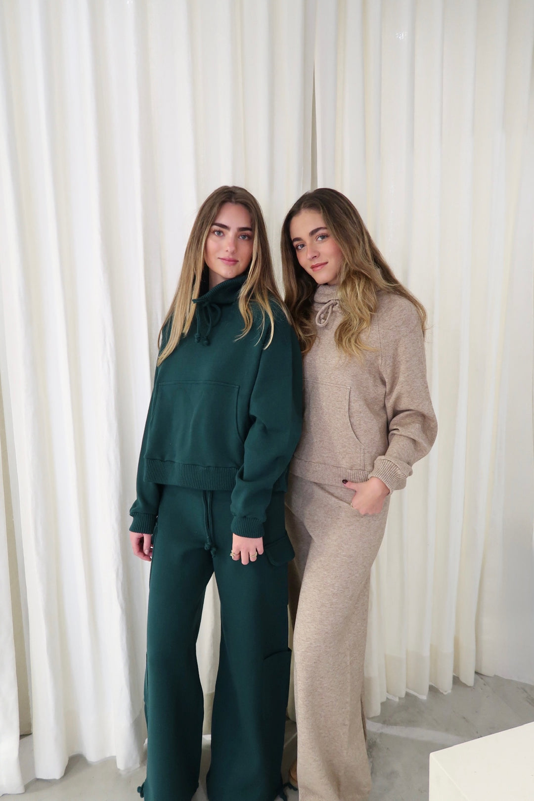 Kenya Beige Knitted Hoodie