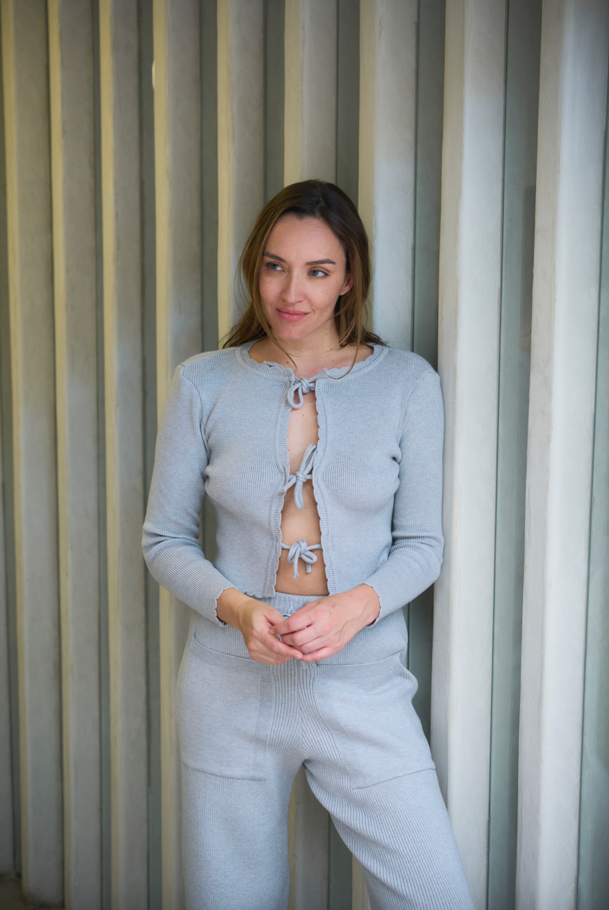 Bilbao Grey Knot Sweater