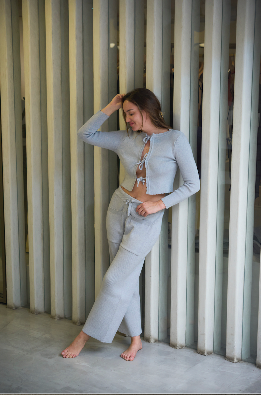 Bilbao Grey Knot Sweater