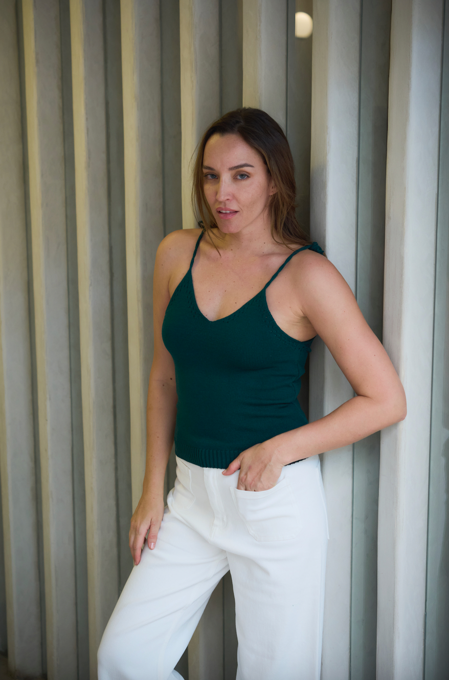 Peru Emerald Knitted Top
