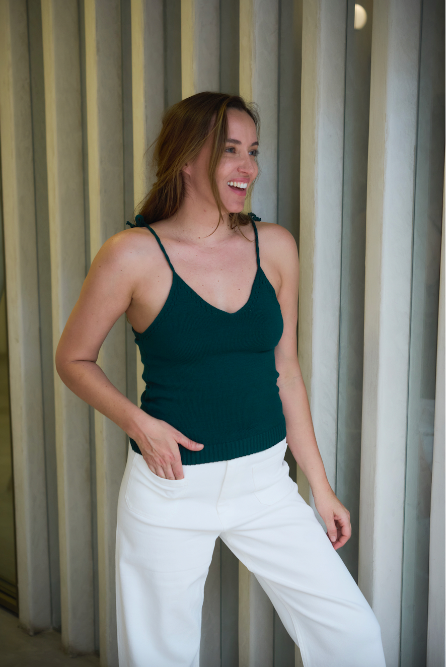 Peru Emerald Knitted Top