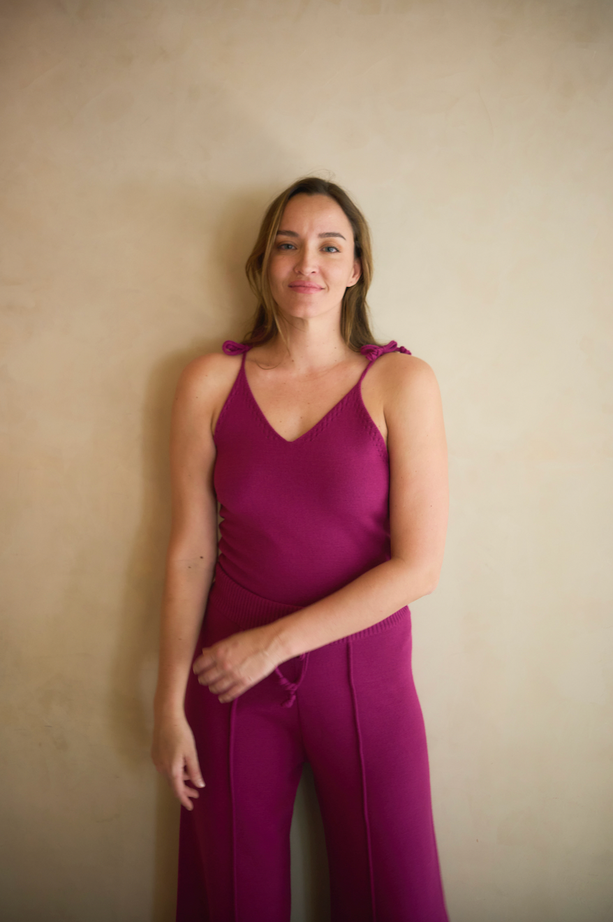Peru Berry Bloom Knitted Top