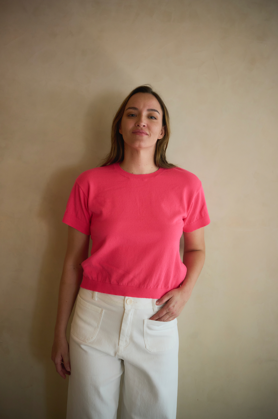 Petra Bright Pink Knitted Top