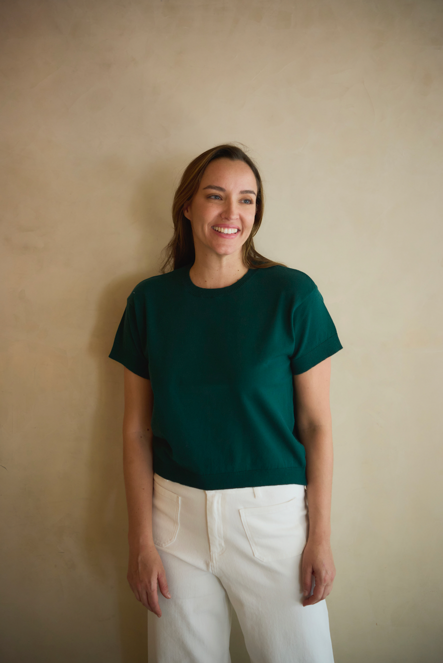 Petra Emerald Knitted Top