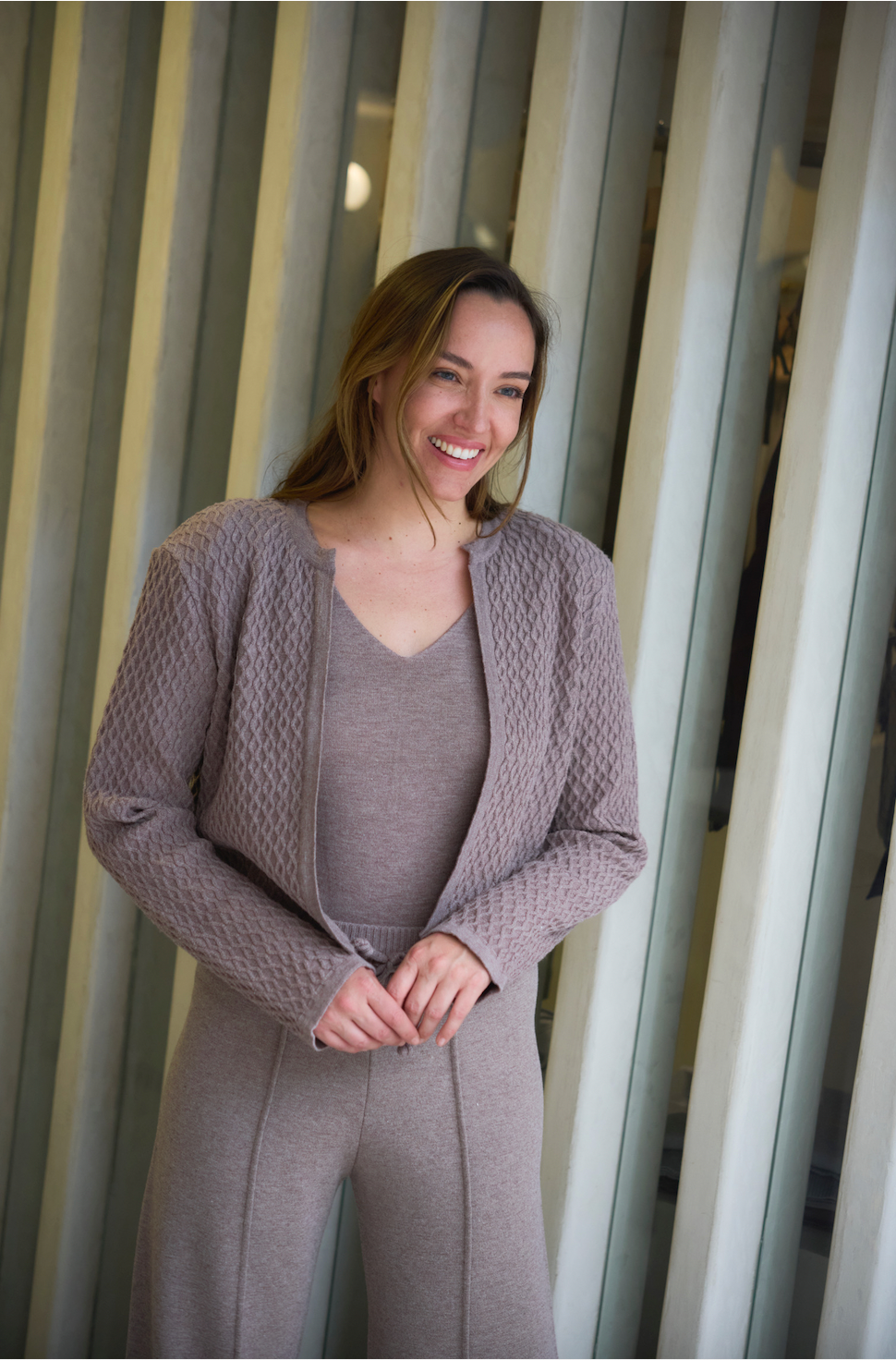 London Mocha Knitted Jacket