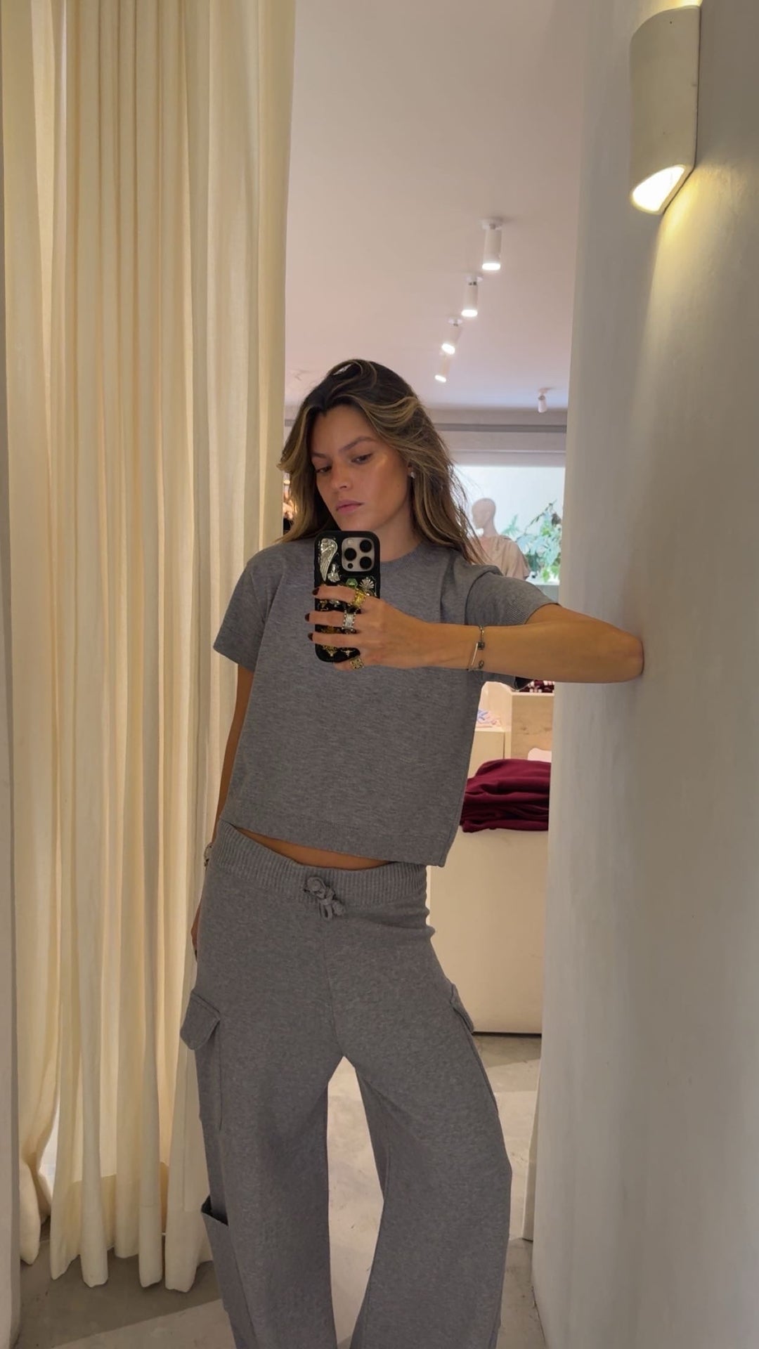 Petra Grey Knitted Top
