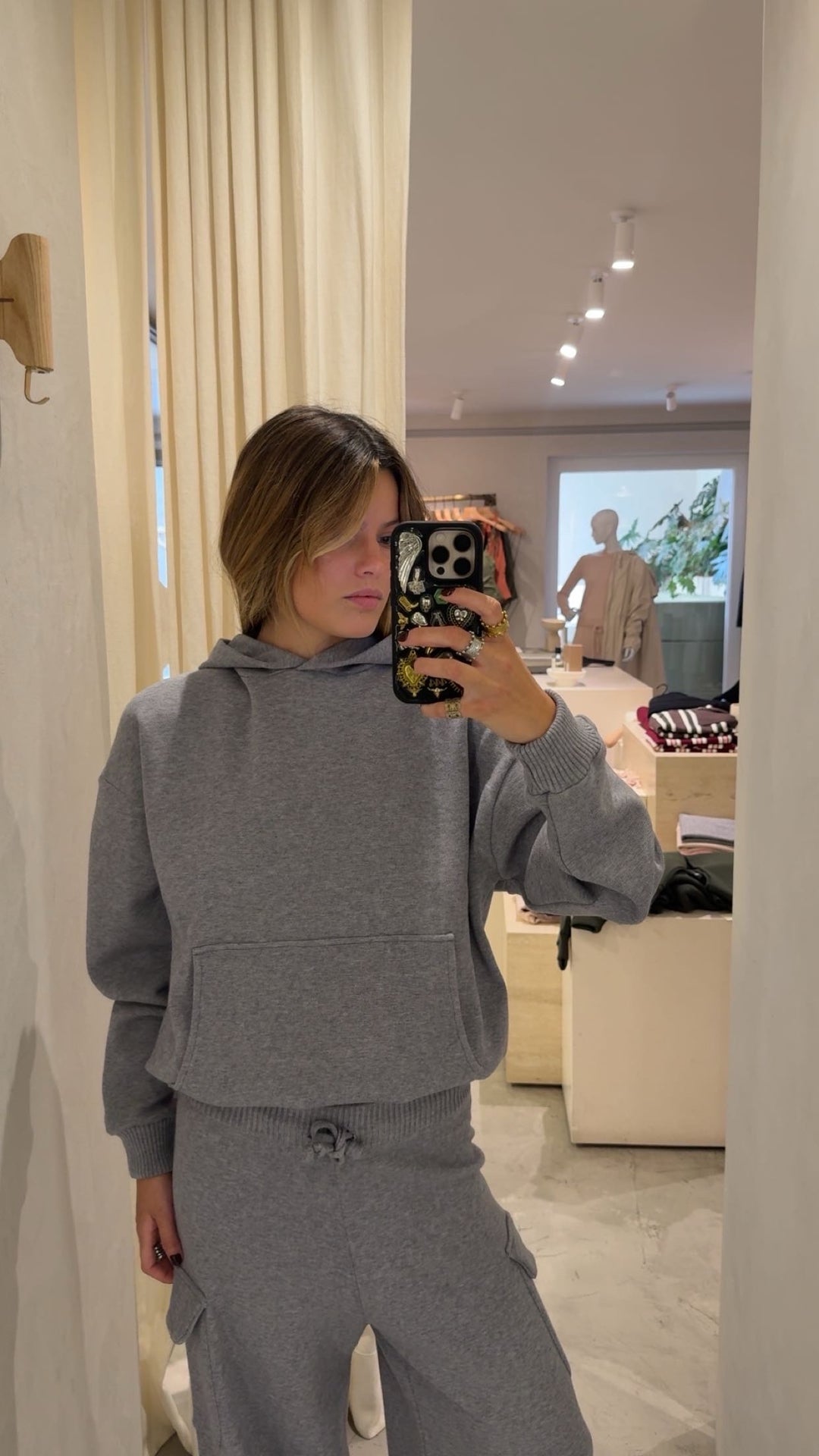 Portland Grey Knitted Hoodie