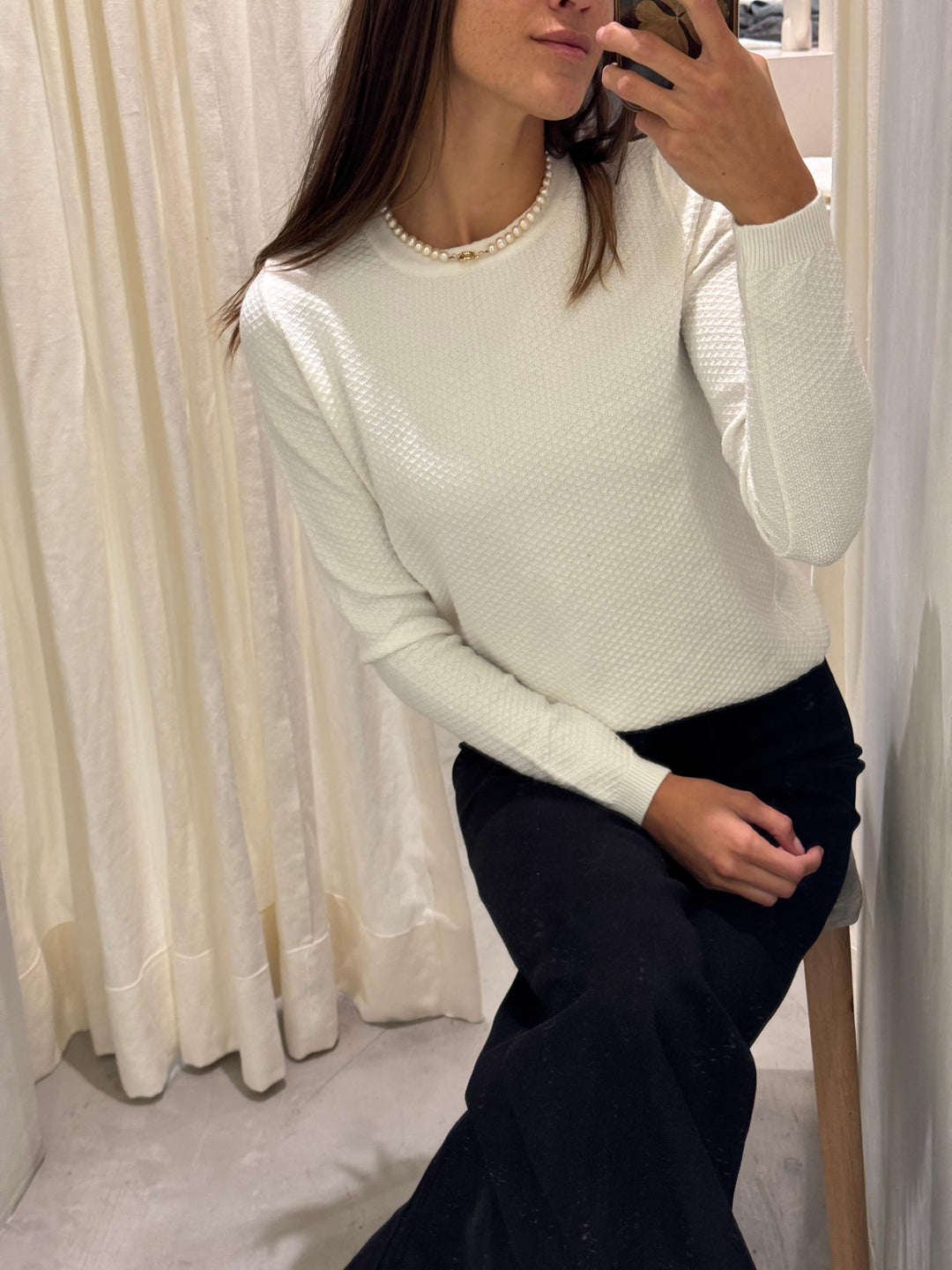 Geneva White Sweater