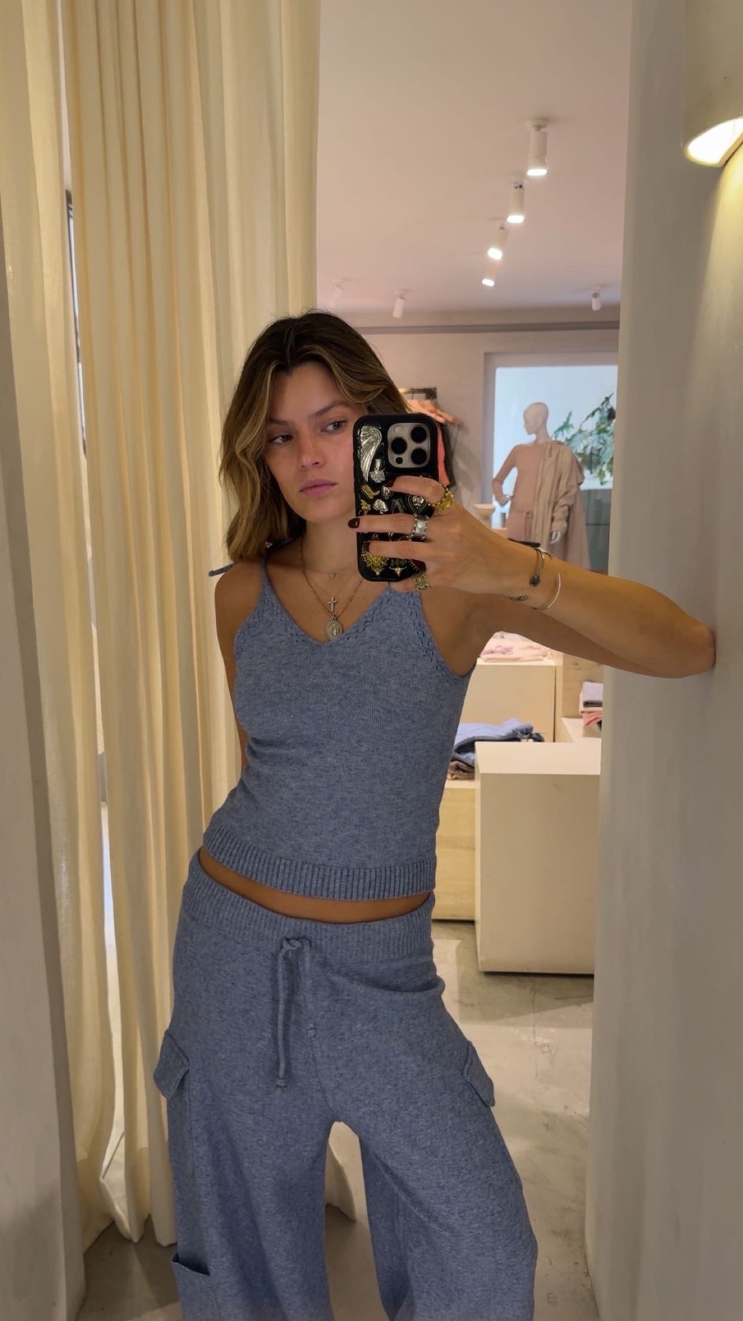 Peru Denim Knitted Top