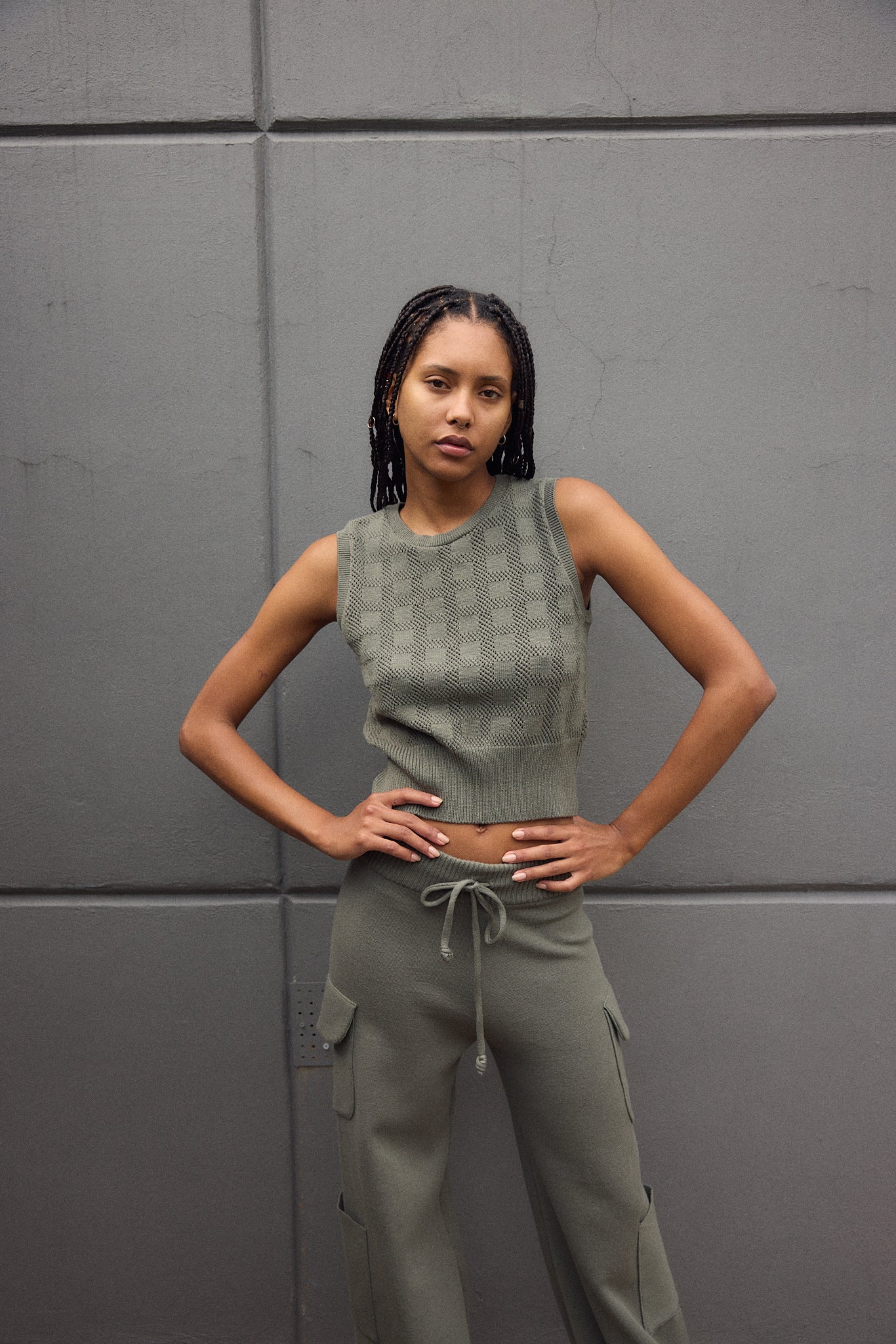 トップス MEER AMERICAN SLEEVE COTTON KNIT TOP AMERICAN SLEEVE COTTON KNIT TOP /BLK A494 - MEER.