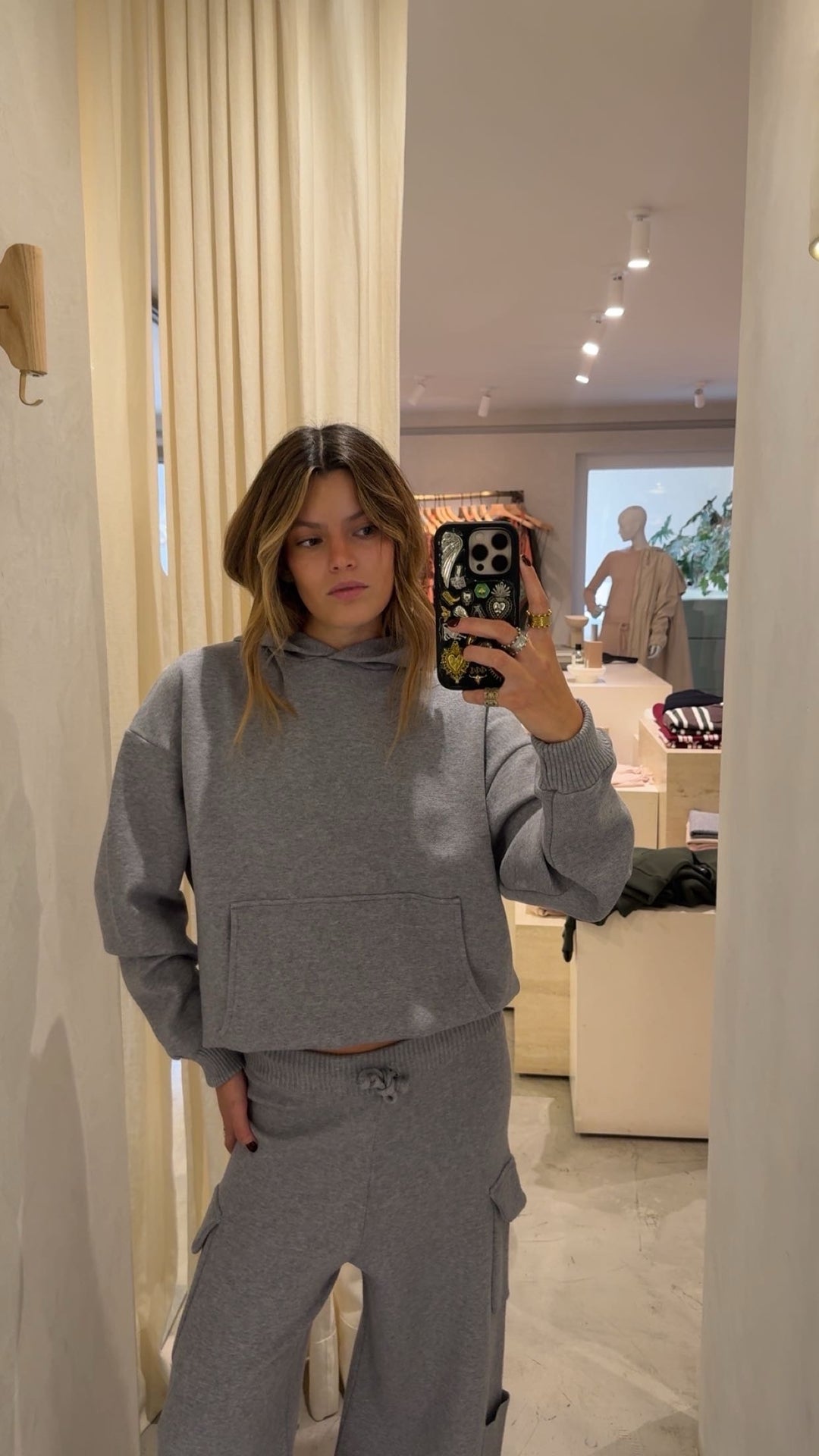 Portland Grey Knitted Hoodie