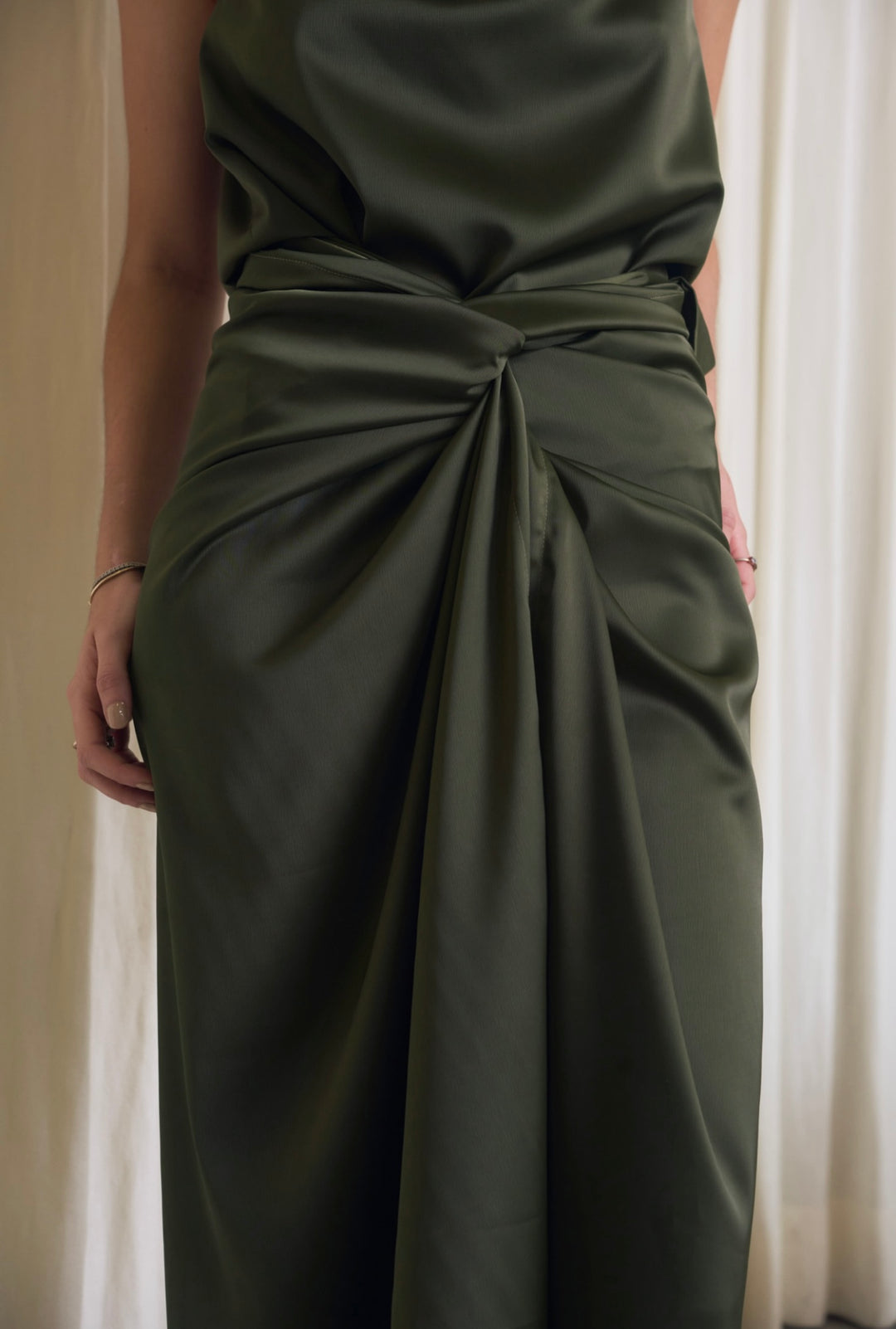 Capri Olive Wrap Skirt