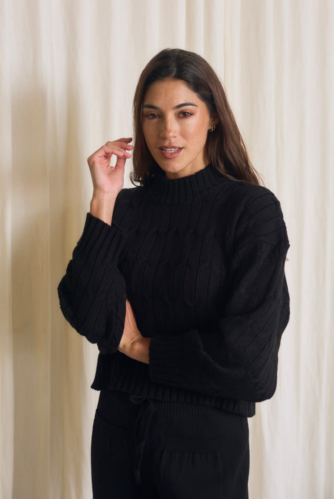 Finland Black Turtle Neck Sweater