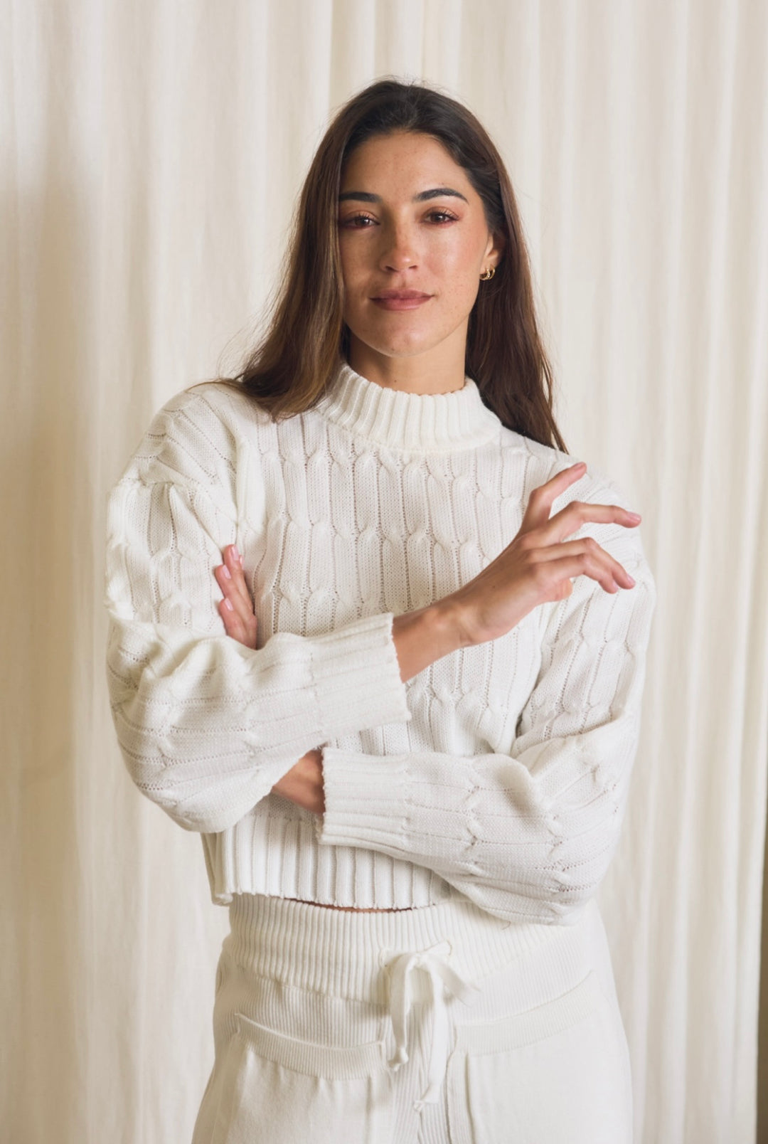 Finland White Turtle Neck Sweater