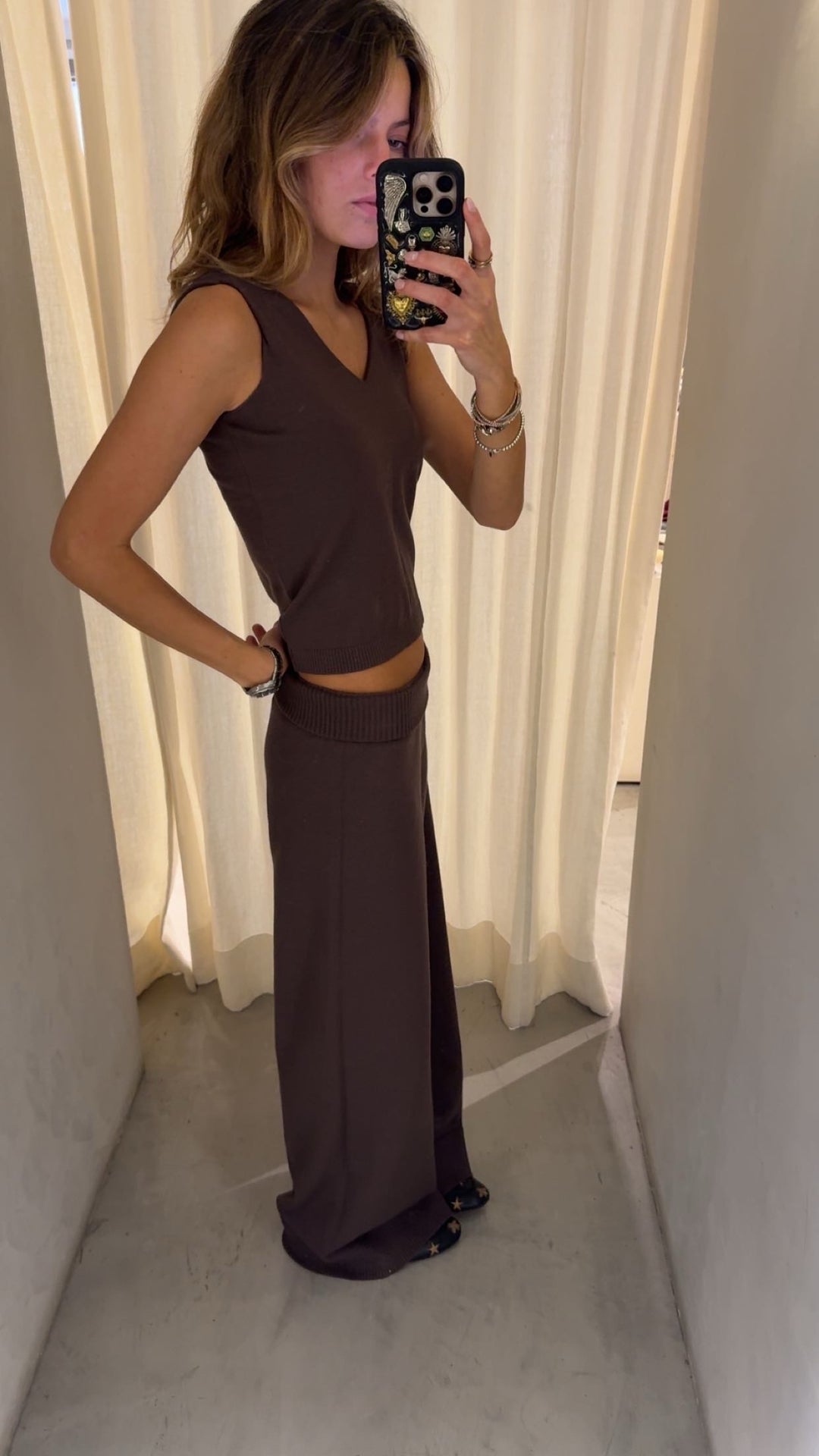 Amsterdam Chocolate Knitted Top